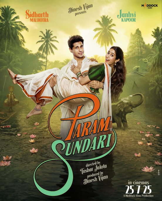 The teaser for Param Sundari recently dropped, and though it’s only about 50 seconds long, it has already managed to strike a chord. There’s no over-the-top drama or unnecessary gold-coated frames—just pure, feel-good cinema. With soothing background music that feels like therapy, and the fresh pairing of Sidharth Malhotra and Janhvi Kapoor, the teaser is a pleasant surprise. Honestly, who would've thought this pair would look so good together on screen? Their chemistry isn’t forced, and the storytelling in the teaser is simple yet striking.